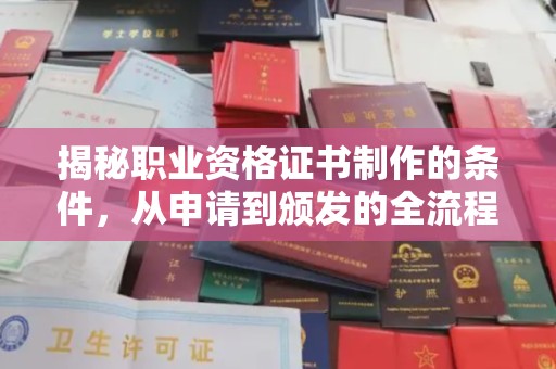 临沂揭秘职业资格证书制作的条件，从申请到颁发的全流程解析
