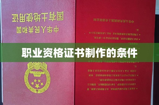 临沂职业资格证书制作的条件